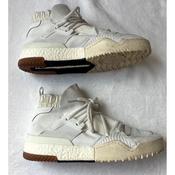 Adidas x Alexander Wang Triple White Bball Sneakers Size 11 Mens - Picture 3 of 9